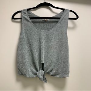 Grey Aritzia tie up tank